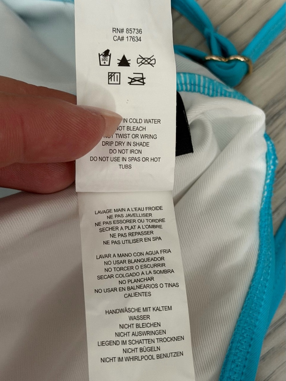 NEW Kate Spade New York Aqua Blue Tie Front Ruched One Piece Swimsuit SZ M $158 - Picture 6 of 6